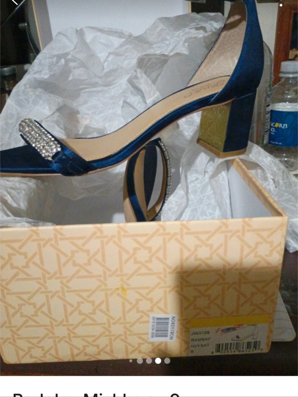 Badgley Mischka Jewels Blue With Jewels (9) Worn Once